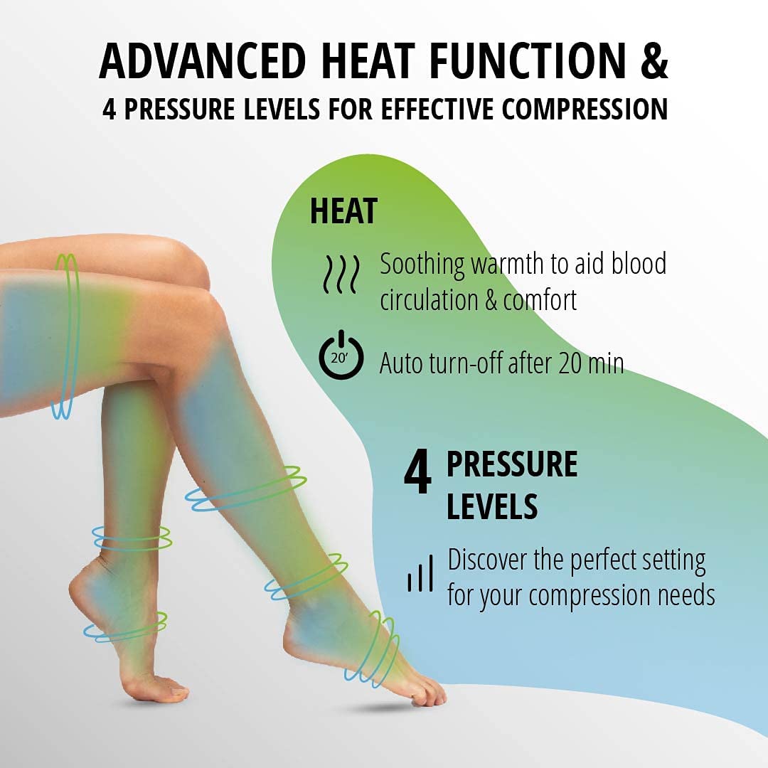 Foot Leg & Thigh Massager with Heat and Compression Function